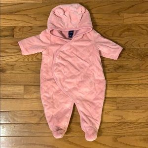 Baby Gap 0-3 month pink winter snow bib
